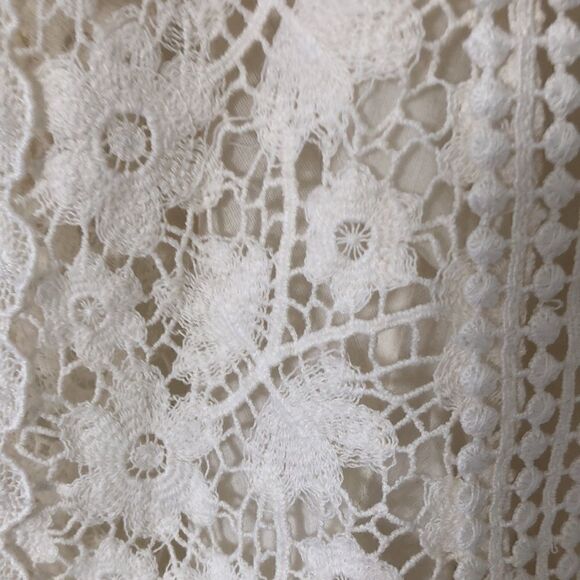 Lucky Brand size S Ivory Coquette Fairy Cotton Cottage Core Crocheted Tank Top - Picture 8 of 10